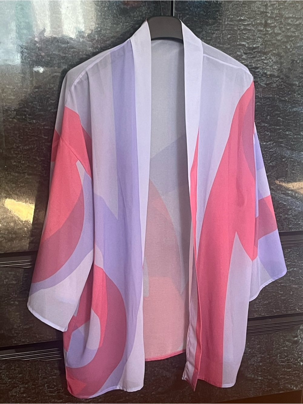 Lightweight Lavender & Pink Kimono Cardigan-Cover up